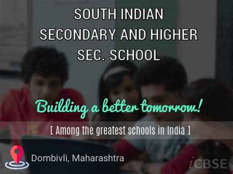 south indian sec|The S.I.A School, Dombivli.